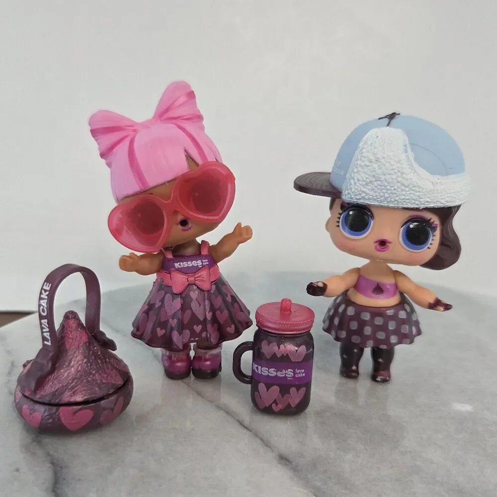 LOL Surprise Hershey Kisses Dolls Lava Cake Purse Hot Cocoa Heart Hat Glasses